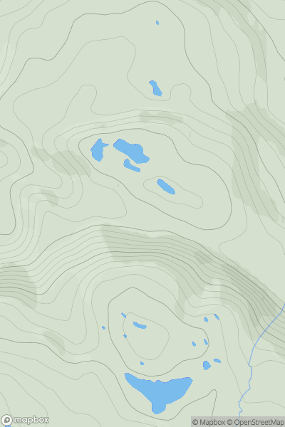 Thumbnail image for Druim Mor [Loch Torridon to Loch Maree] showing contour plot for surrounding peak